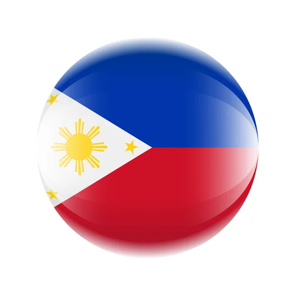 Fülöp-szigetek zászló formájában a labdát. Vektor EPS 10 — Stock Vector