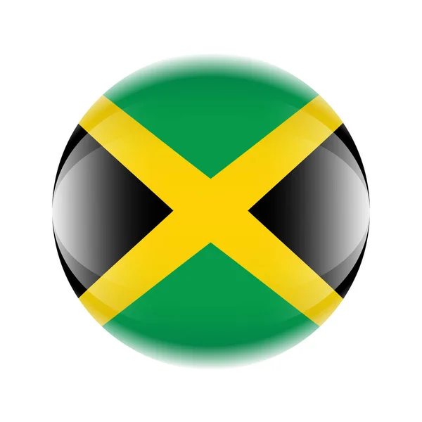 Значок флага Ямайки в форме мяча. Вектор EPS 10 — стоковый вектор
