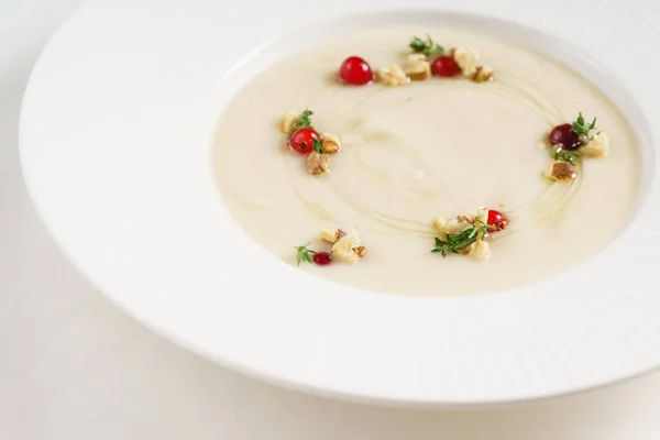 Velsmagende Fløde Suppe Nærbillede - Stock-foto