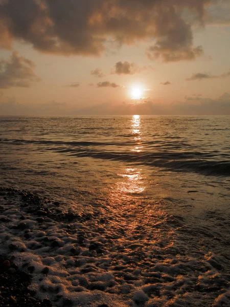 Hermosa Puesta Sol Sobre Mar — Foto de Stock