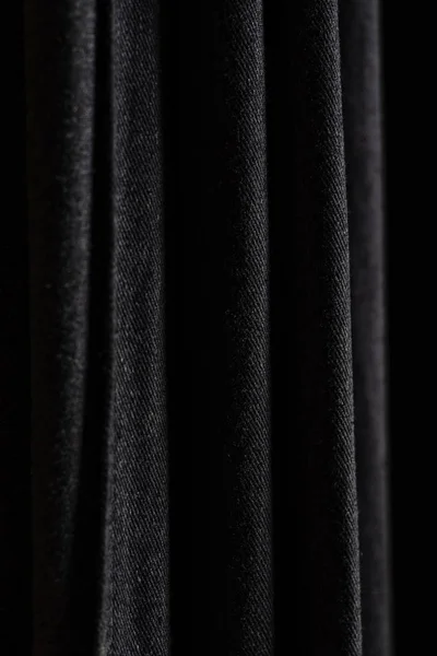 Czarna Kurtyna Tekstury Tła — Zdjęcie stockowe