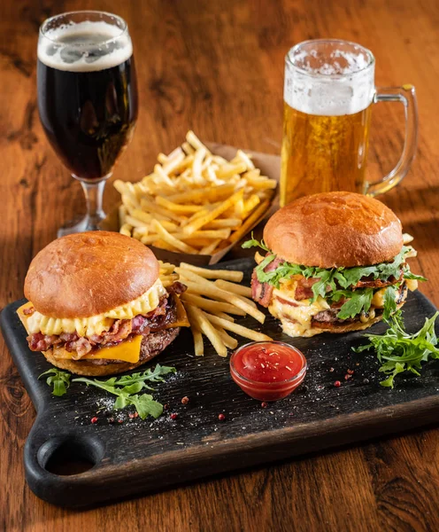 Hamburger Bier Close — Stockfoto