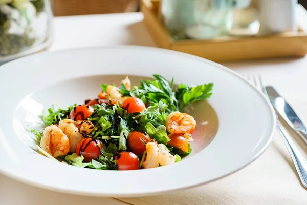 Salad Shrimps Close — Stock Photo, Image