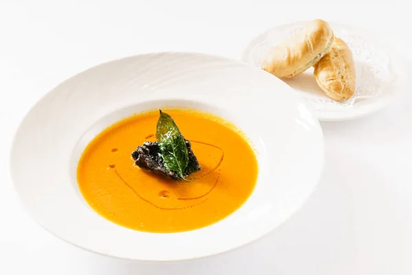 Pumpkin Cream Soup Close — Stock Photo, Image