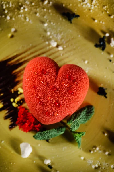 Heart Shape Pastry Close — Stock Photo, Image