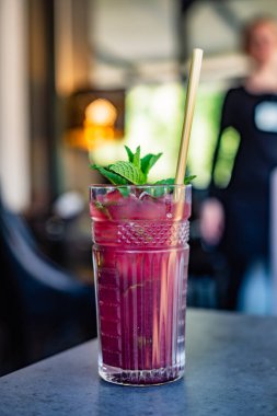 limonata kafede yaz, yakın çekim