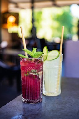 limonata kafede yaz, yakın çekim