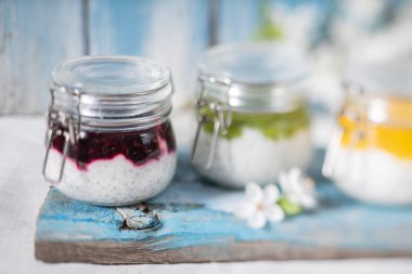 tatlı chia tohum ile uygun, yakın çekim