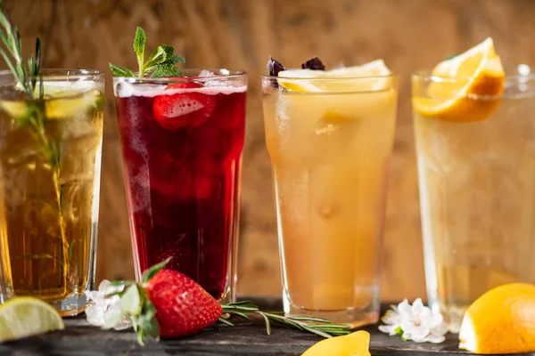Summer Drinks Fruits Close — Stock Photo, Image