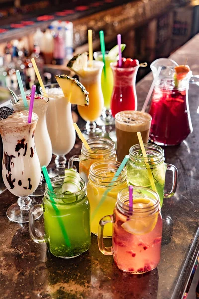 Cocktails Lemonades Bar Close — Stock Photo, Image