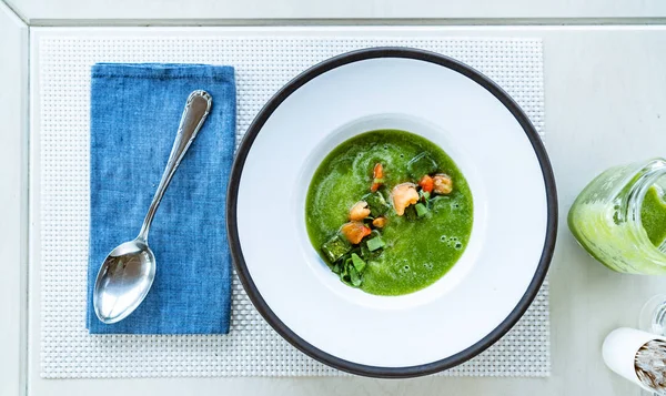 冷たい野菜スープ クローズ アップ — ストック写真