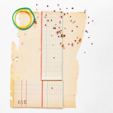 Vintage eski kağıt, yakın