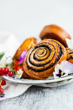 rulo tarçın fırından yeni çıkmış, yakın çekim