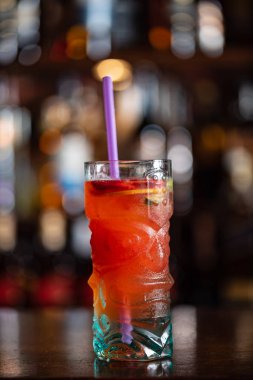 taze yaz kokteyl barda, yakın çekim