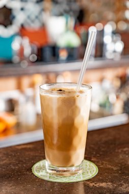 barda kokteyl milk, yakın çekim