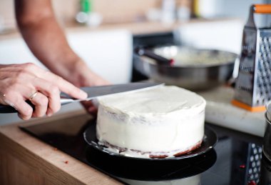 lezzetli pasta yapma Şef yakın çekim