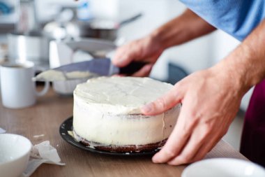 lezzetli pasta yapma Şef yakın çekim