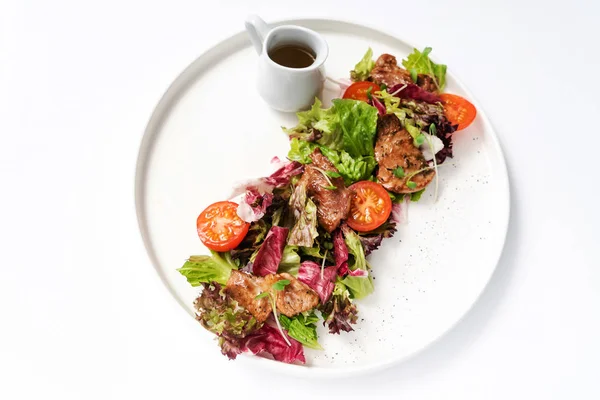 Salade Gastronomique Bœuf Gros Plan — Photo