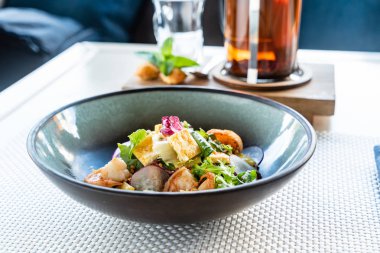 salata karides, yakın çekim