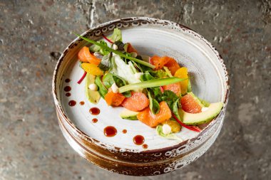 Taze narenciye salata, yakın