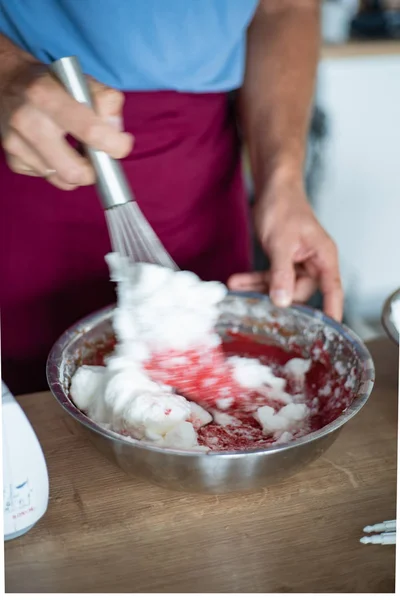 Chef Making Cake Vicino — Foto Stock