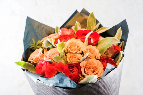 Schöne Blumen Der Vase Nahaufnahme — Stockfoto