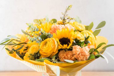 güzel çiçekler vazoda yakın çekim