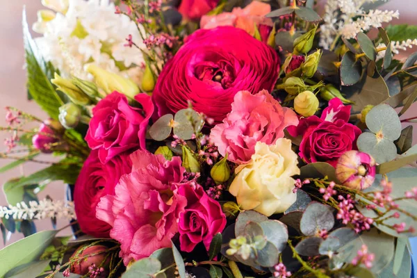 Nice Flowers Vase Close — Stock Photo, Image