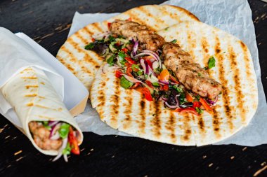 ızgara tortilla şal, yakın çekim