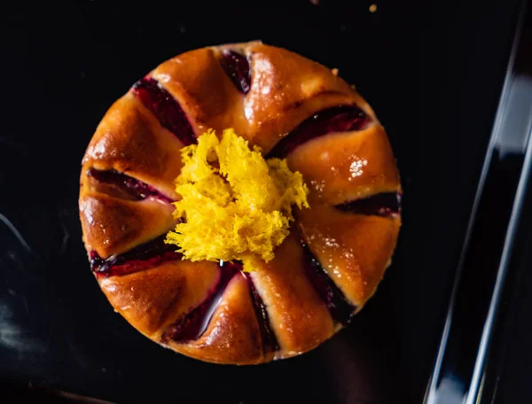 Herbstkuchen Mit Früchten — Stockfoto