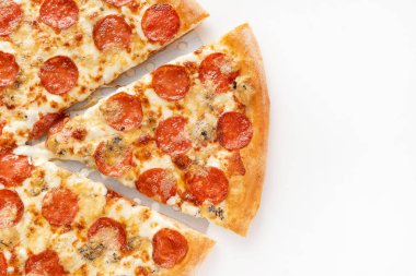 Salamlı pizza, kapat.