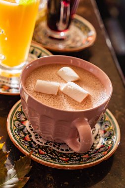 kakao marshmallows ile yakın çekim