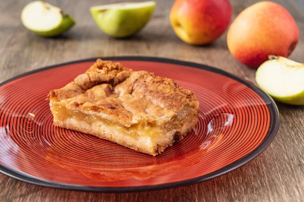 Autumn Apple Pie Close — Stock Photo, Image