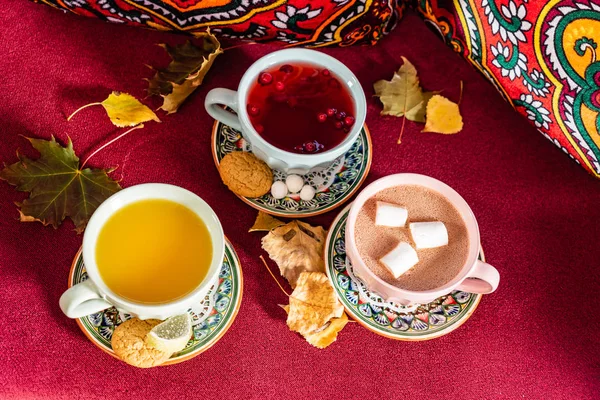 different kinds of winter tea and infusions