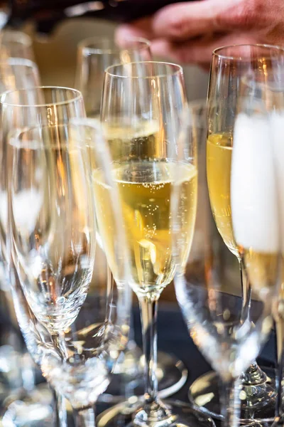 Champagneglas Catering Tabell — Stockfoto