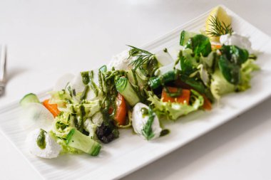 salata peynirli bahar, yakın çekim