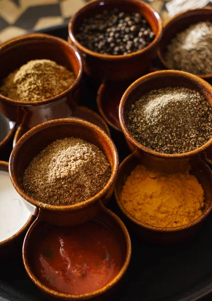 Different Kinds Spice Close — Stock Photo, Image