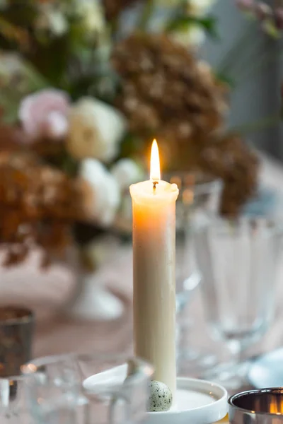 Πασχαλινό Τραπέζι Κερί — Φωτογραφία Αρχείου