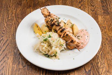 patates kebabı tavuk, yakın çekim