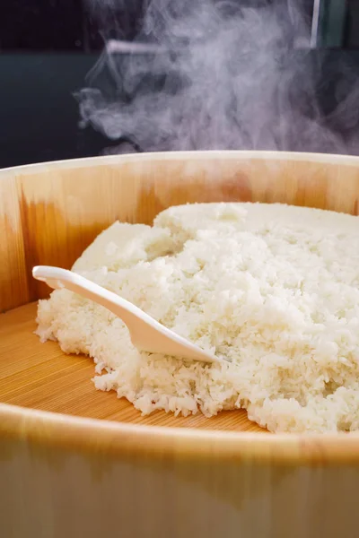 Hangiri Sushi Rice Bowl Close — Stock Photo, Image