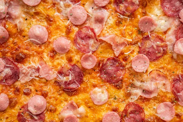 big family pizza, close up