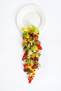 taze sebze salatası, yakın