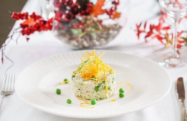 bezelye ile pirinç, yakın çekim