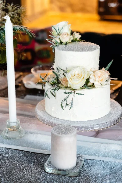 Hochzeitstisch Mit Kuchen — Stockfoto