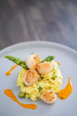 risotto ile tarak, yakın çekim