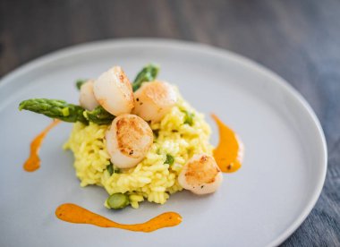 risotto ile tarak, yakın çekim