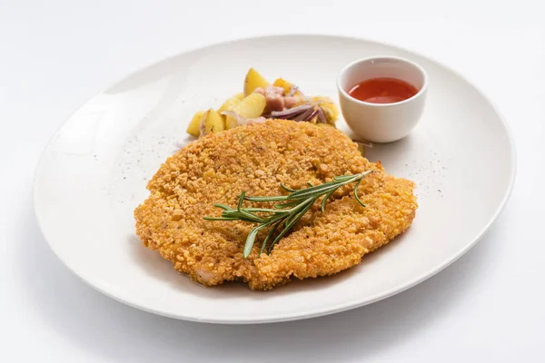 Typical Austrian Viennese Schnitzel — Stock Photo, Image