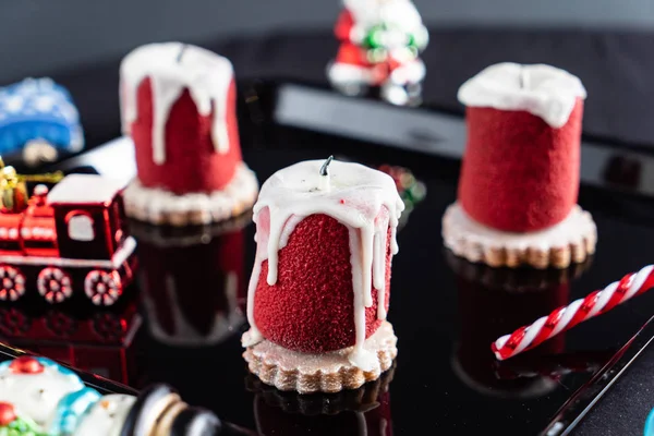 創造的なクリスマス ケーキをクローズ アップ — ストック写真