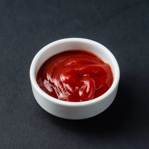 Molho Tomate Tigela Close — Fotografia de Stock