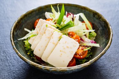 lezzetli Asya salata, yakın